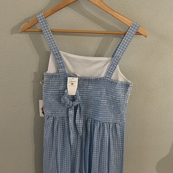 Blue checkered and daisy jumpsuit - Picture 6 of 9